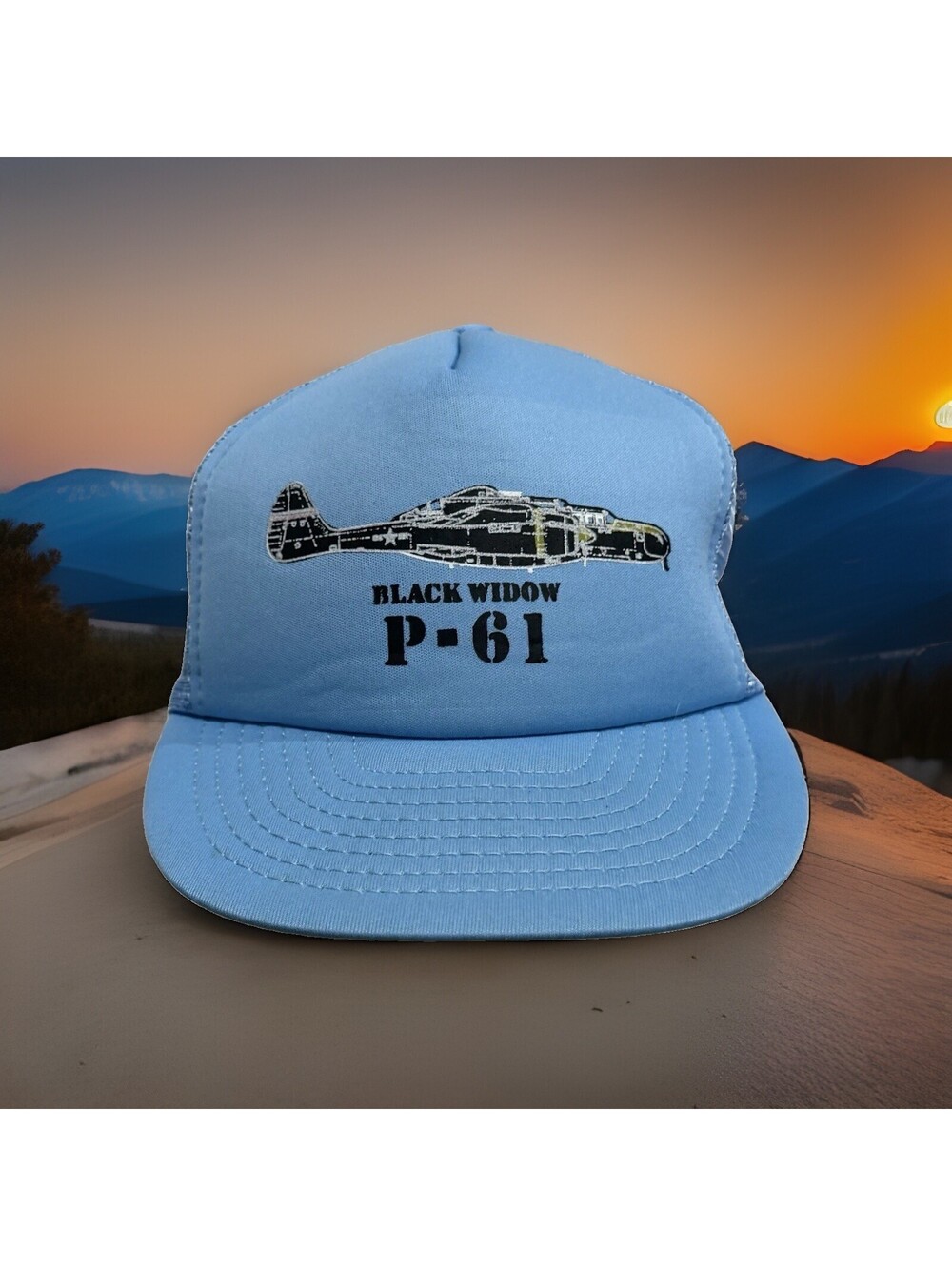 P-61 Black Widow Works War II Night Jet Aircraft Fighter Plane Baseball Cap